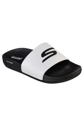 Buy SKECHERS White Hyper Slide Deriver Synthetic Leather Regular