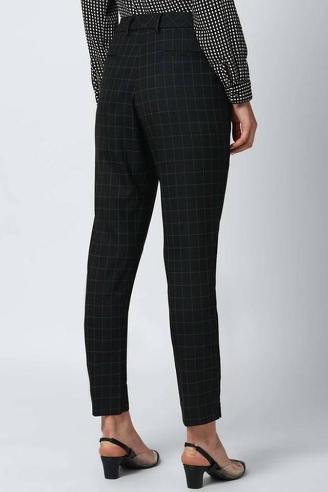 Check Formal Trousers In Navy B95 Ricam