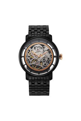 Titan black steel watch hot sale