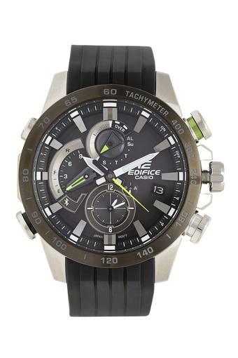 casio chronograph black rubber strap