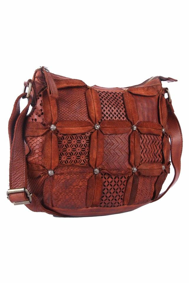 Under One Sky Cognac Turn-Lock Flap Crossbody Bag