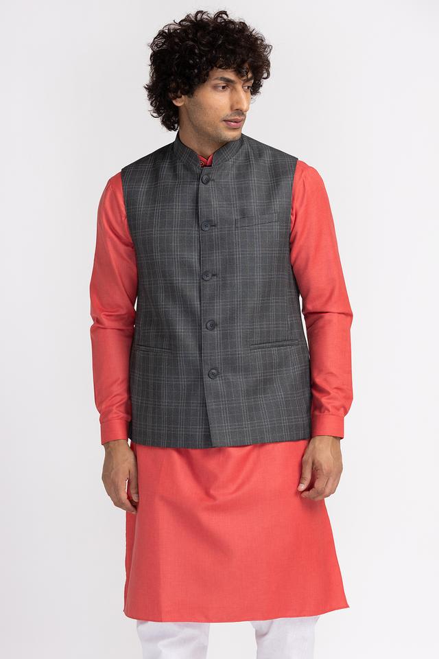 Solid Cotton Mens Nehru Jacket at best price in Kota | ID: 27406976255