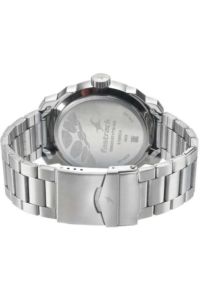 Buy FASTRACK Mens Analogue Stainless Steel Watch 3168SM01