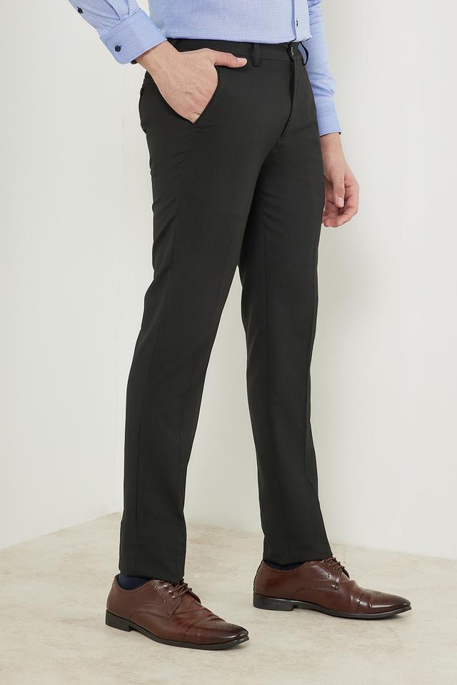 Navy Blue Slim Fit Stretch Formal Pants