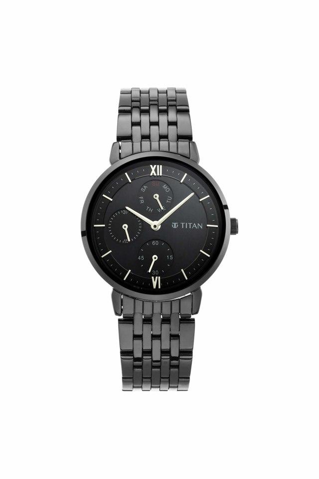 Titan black 2024 watch female