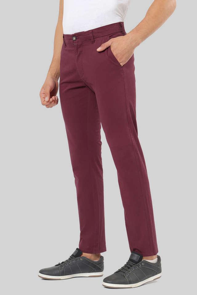 New Look slim suit trouser in burgundy | ASOS