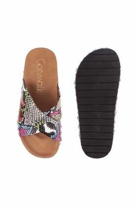 Leopard slip on online sandals