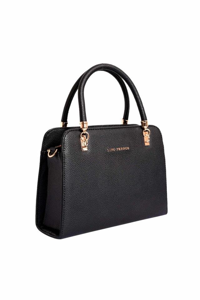 Buy LINO PERROS Womens Black Coloured Satchel Bag