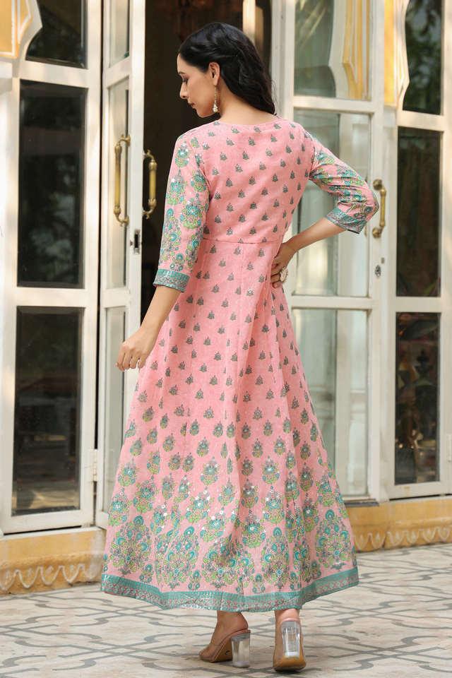 Buy online Pink Viscose Flared Ethnic Dress from ethnic wear for Women by W  for ₹2799 at 39% off | 2024 Limeroad.com