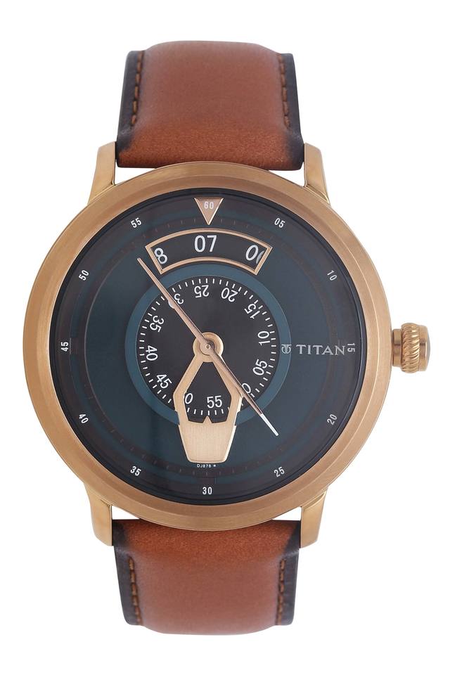 Titan Maritime Analog Green Dial Men's Watch-NN1830KL02/NR1830KL02 Genuine  Leather, Brown Strap : Amazon.in: Fashion