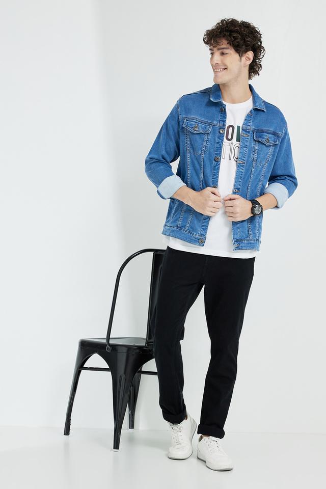 Party Wear Stylish Denim Shirt - Evilato