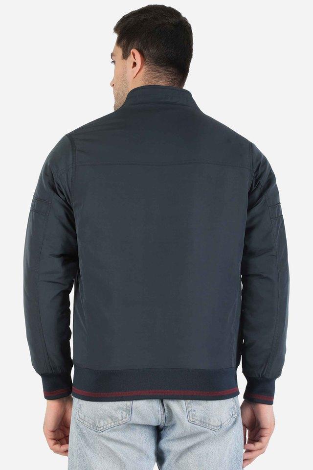 Buy MONTE CARLO Navy Solid Polyester Regular Fit Mens Jacket Shoppers
