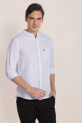 Us polo assn white linen clearance shirt