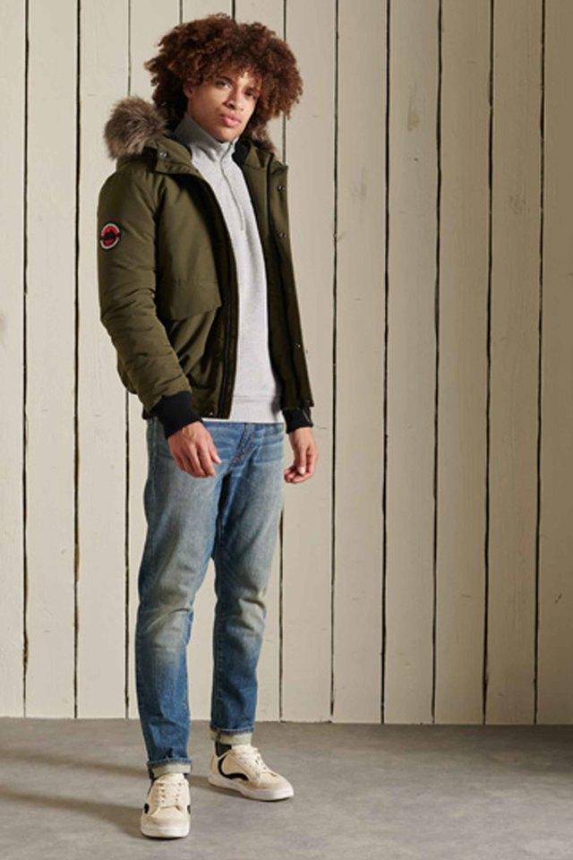 Superdry green parka on sale mens