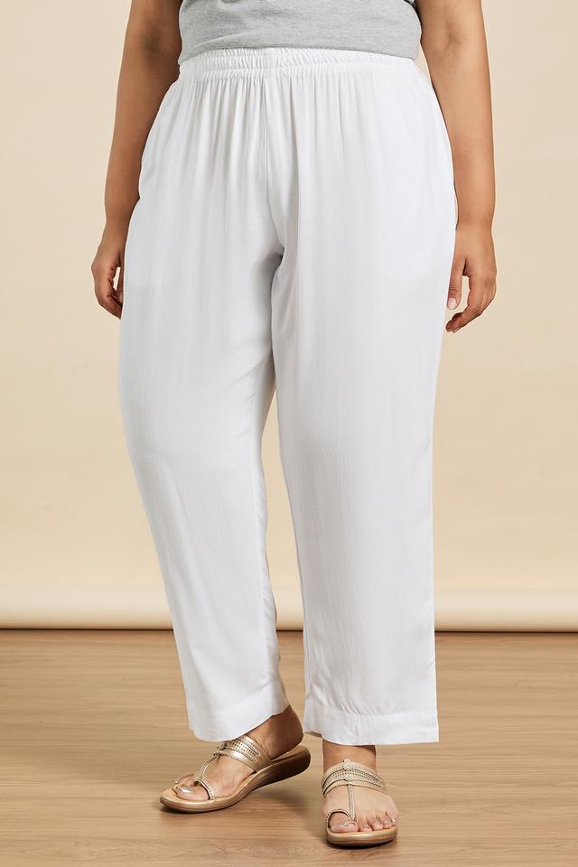 Plus size outlet white palazzo pants