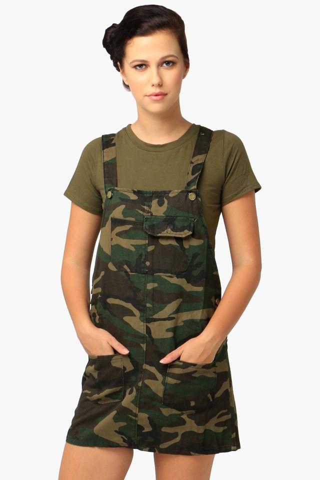 Army shop dungaree dress