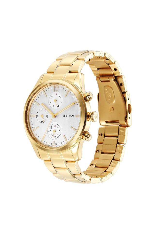 Titan rectangular gold on sale watches