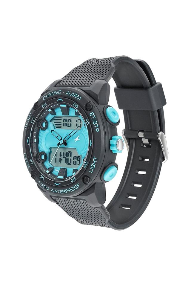 Streetwear 4.0 54.30 x 58.20 x 18.9 mm Blue Dial Polyurethane Digital Watch For Men EM0893 87Y