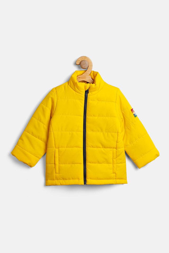 Buy UNITED COLORS OF BENETTON Yellow Boys Solid Bomber Jacket Shoppers Stop