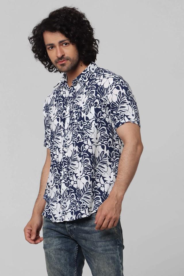 Printed Rayon Slim Fit Mens Shirt