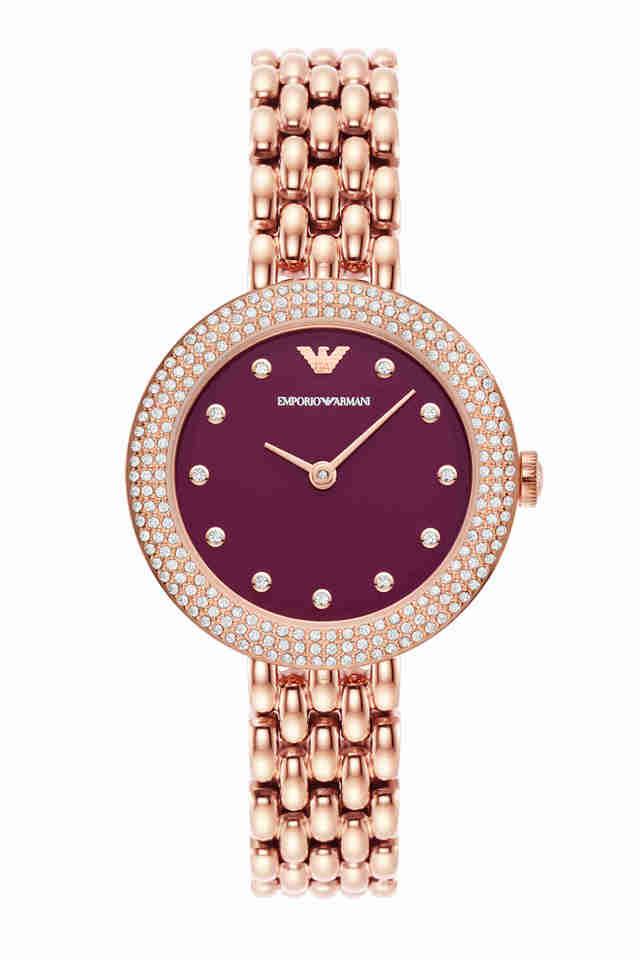 Armani watches ladies rose gold sale