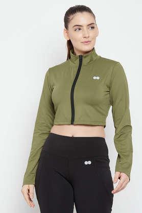 Buy Clovia Easy Movement Contour Jackets - Blue at Rs.1199 online