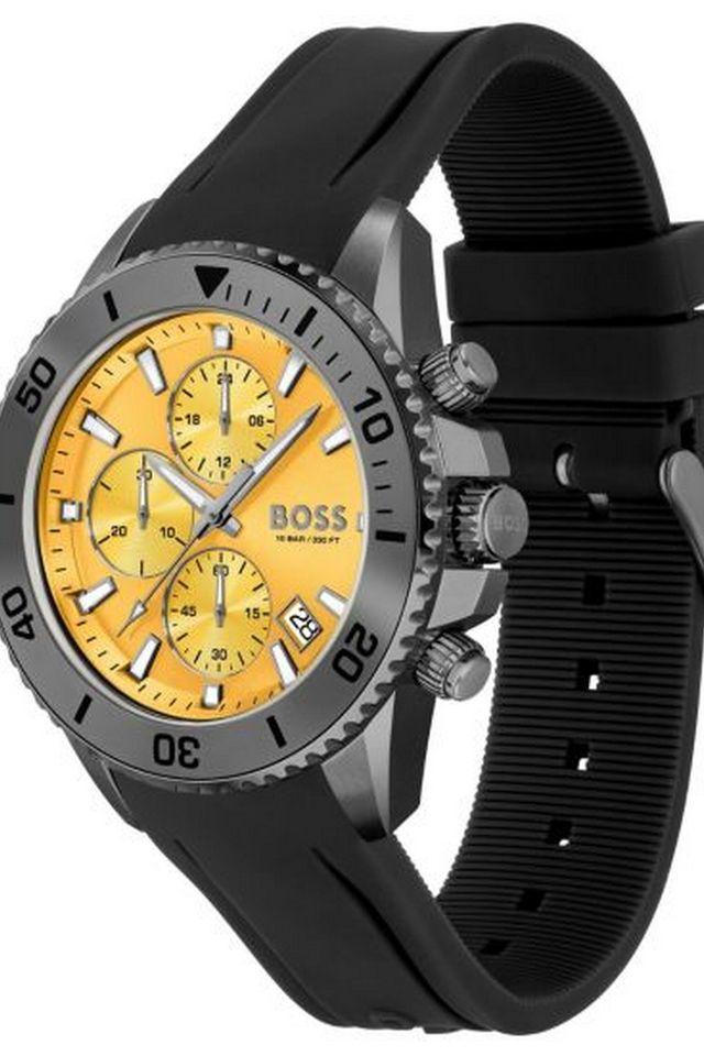 Watch Stop | Men Silicone Yellow Buy Shoppers Dial Chronograph BOSS for - 1513968 Admiral