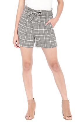 Checked shorts deals womens