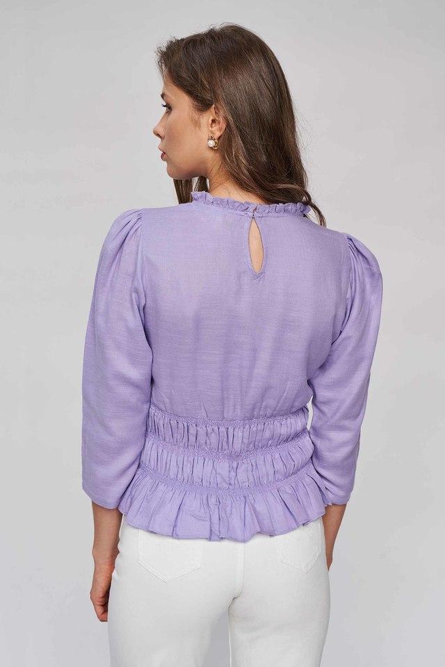 Lilac store peplum top