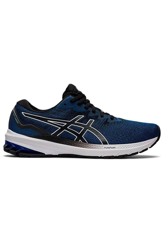 Asics dark sale blue running shoes