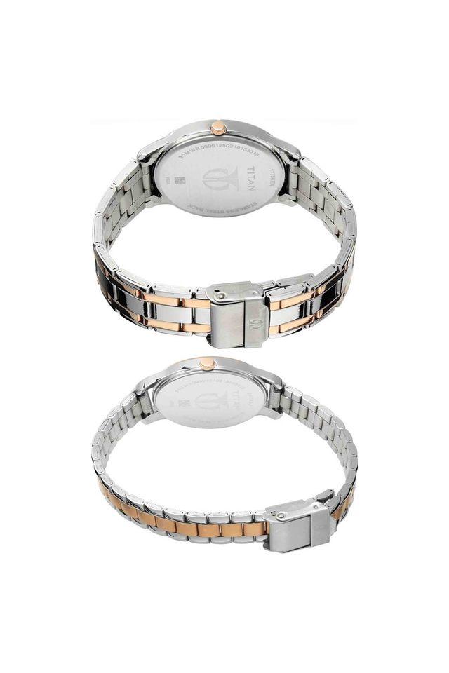 Buy TITAN Unisex Wedding Bandhan Silver White Dial Stainless Steel