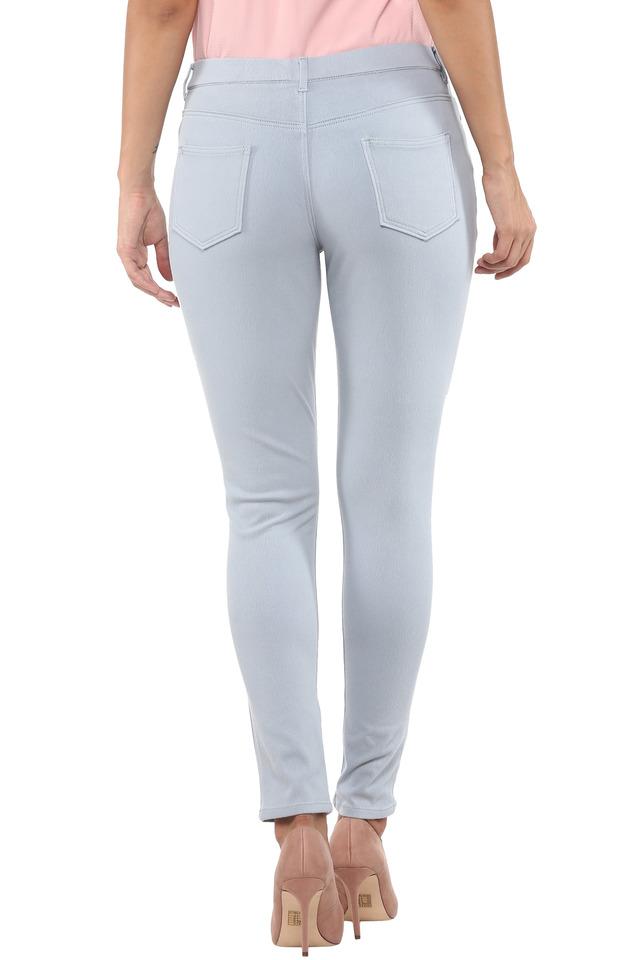 Womens Solid Jeggings