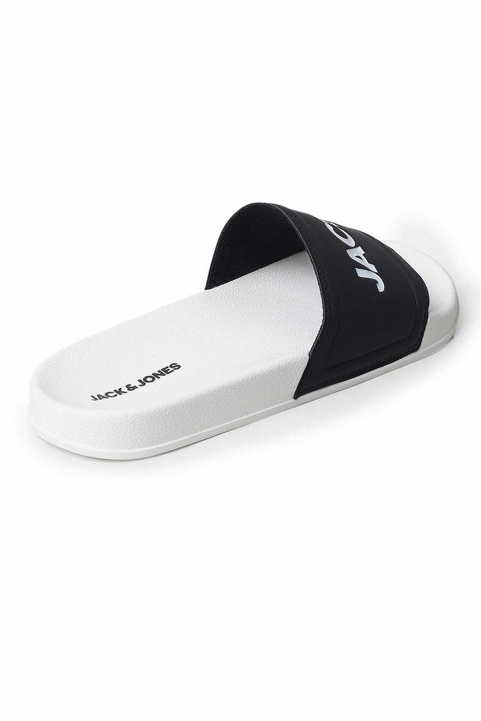 Black and hotsell white men's slides