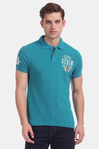 Buy U S Polo Assn Denim Mens Brand Logo Pique Polo T Shirt Shoppers Stop