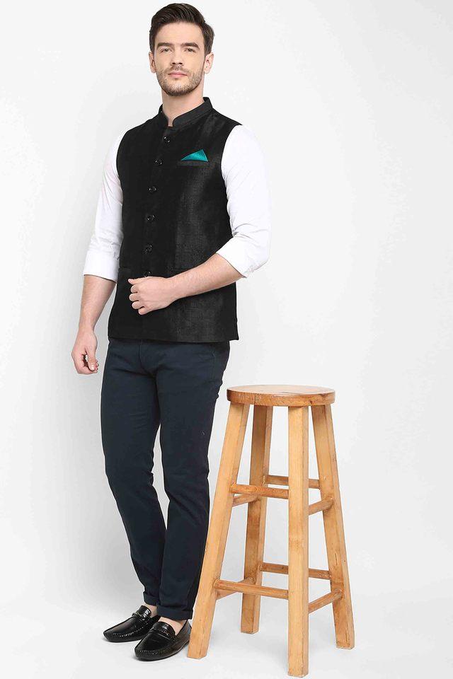 Buy HANGUP Nehru Jacket Nehru Jacket Blue Color online