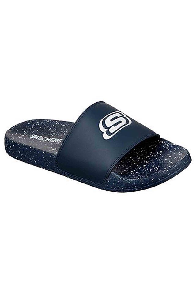 Buy SKECHERS Navy Synthetic Mens Flip Flops Shoppers Stop