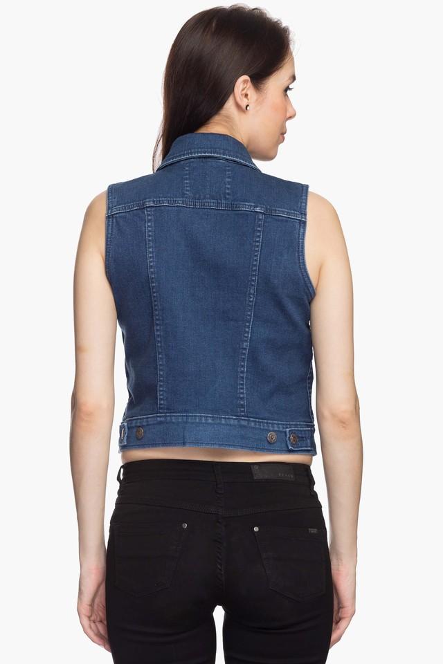 Jean sleeveless clearance vest