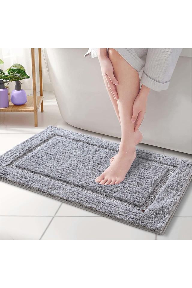 Buy SPREAD Grey Anti-Slip Microfiber Ultra Soft Bath Mat 50 x 130