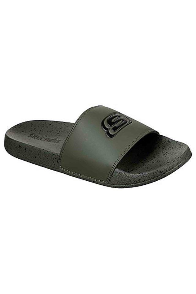 Buy SKECHERS Olive Synthetic Mens Flip Flops Shoppers Stop