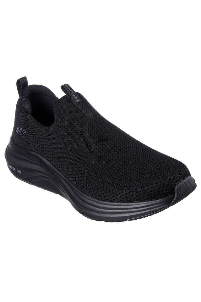 Buy SKECHERS Black Synthetic Slip on Men s Casual Shoes Shoppers Stop