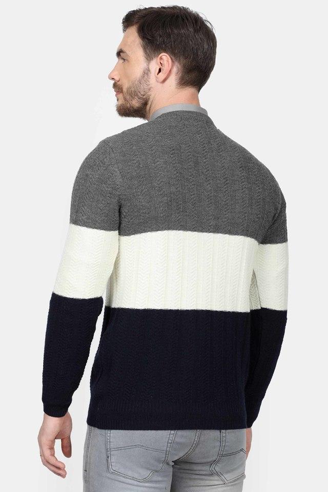 Grey wool hot sale sweater mens