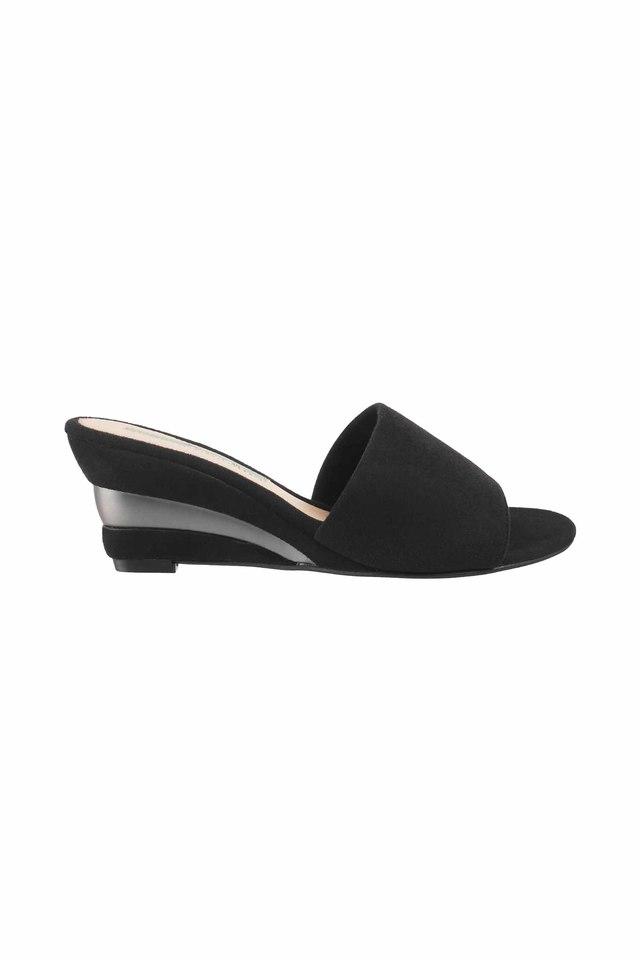 Wedge-heel sandals - Black/Natural - Ladies | H&M IN