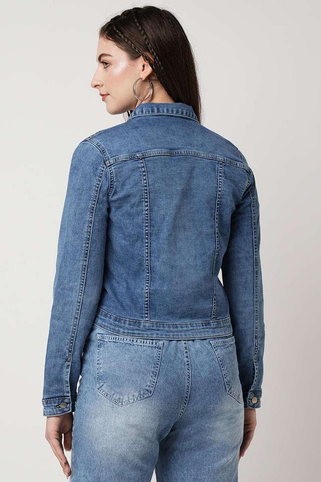 Time and Tru Women's Button Down Denim Jacket, Sizes XS-XXXL - Walmart.com