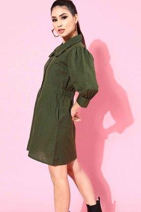 Olive green cheap casual dress