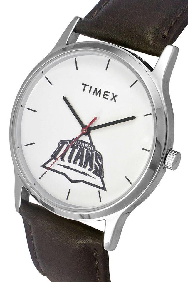 Buy TIMEX Gujarat Titans 39 MM White Leather Analog Watch For Men