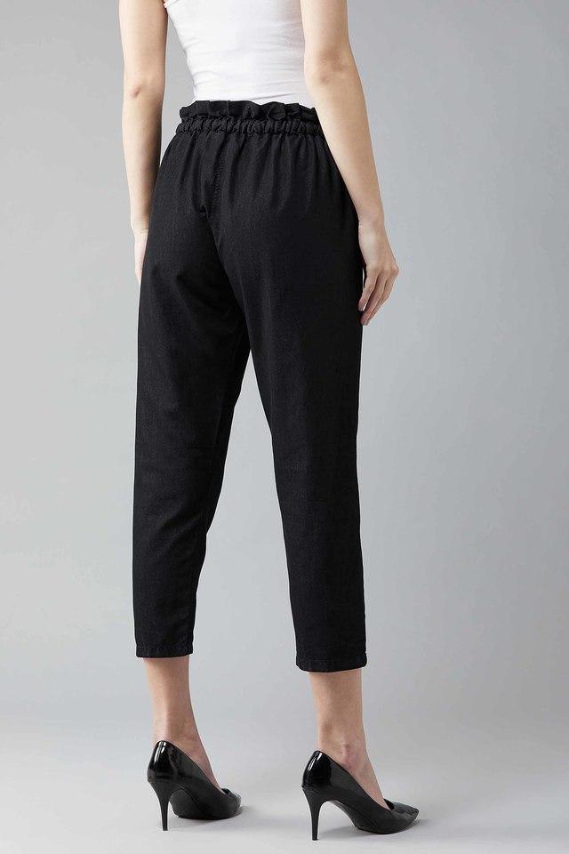 DOLCE CRUDO -  Black Trousers & Pants - Main