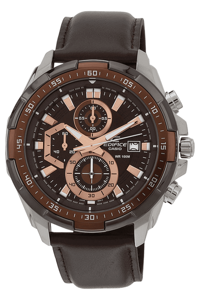 Casio edifice 2025 ex194 leather chronograph