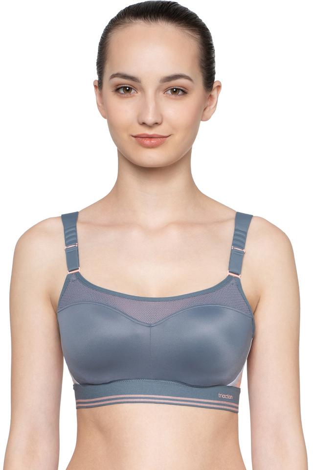 Triaction Control Lite Minimiser Sports Bra In grey