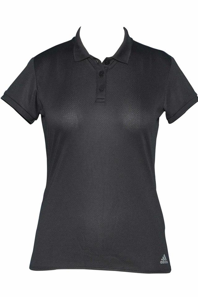 Black polyester polo clearance shirt