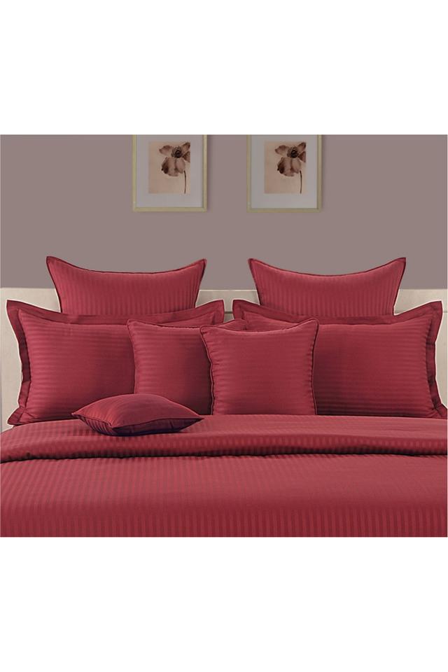 Buy SWAYAM Solid Dobby 300 TC Cotton Single Bed Sheet with 1 Pillow